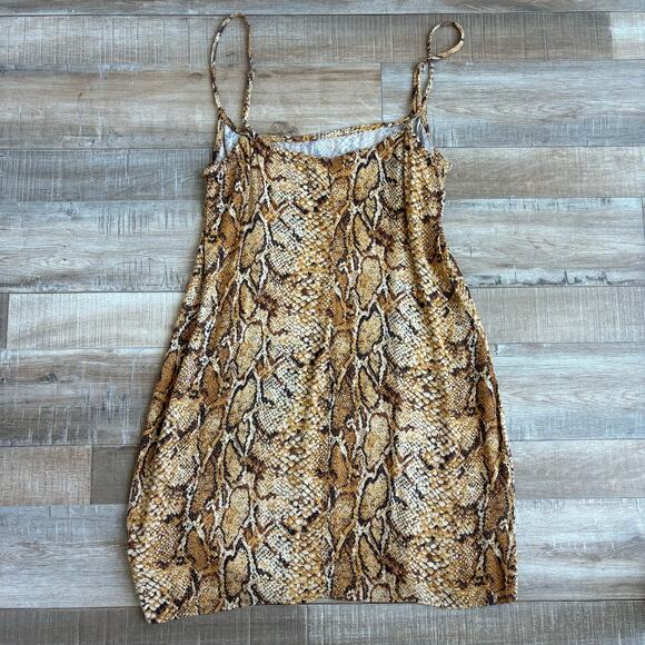 Reformation Vivette Snakeskin Mini Slip Dress Size M - Picture 4 of 5